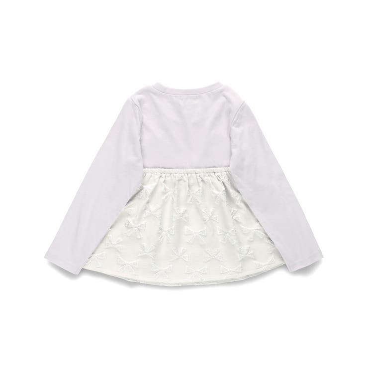 【おそろい】リボン柄ドッキング長袖Tシャツ 女の子 150cm | ブランシェス | 詳細画像16 