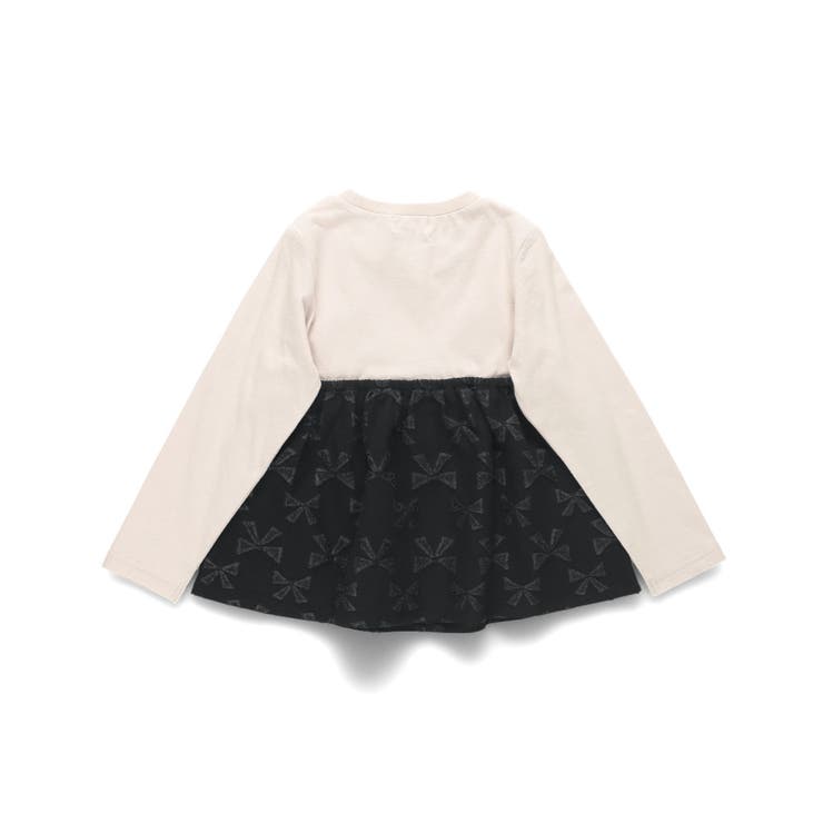 【おそろい】リボン柄ドッキング長袖Tシャツ 女の子 150cm | ブランシェス | 詳細画像19 