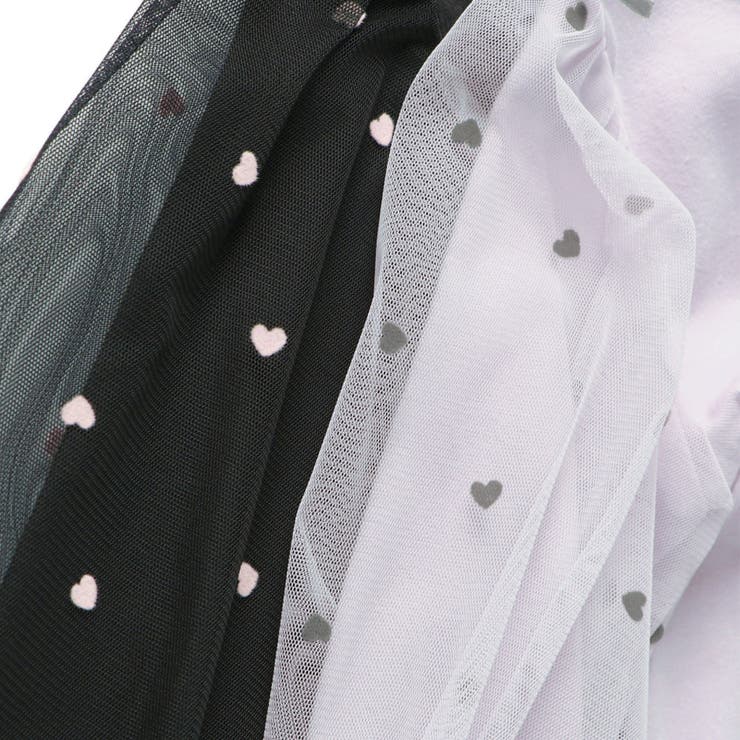 袖チュール長袖Tシャツ/150cm/女の子/ハート柄/フロッキー | ブランシェス | 詳細画像10