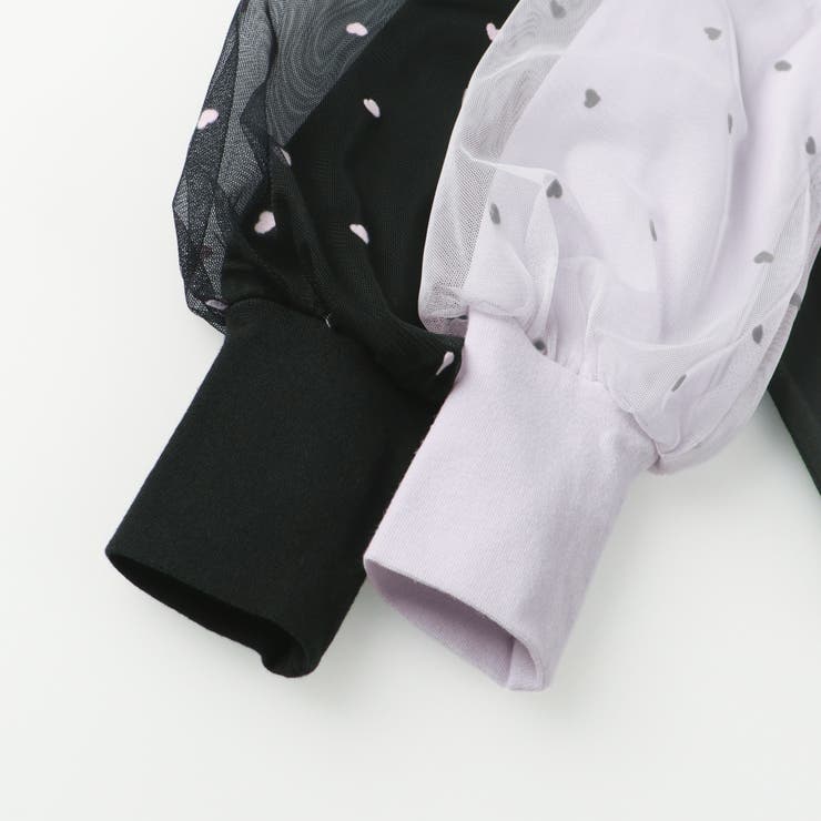 袖チュール長袖Tシャツ/150cm/女の子/ハート柄/フロッキー | ブランシェス | 詳細画像11