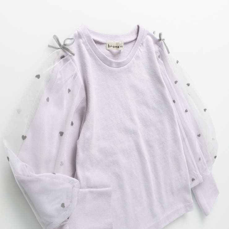 袖チュール長袖Tシャツ/150cm/女の子/ハート柄/フロッキー | ブランシェス | 詳細画像8