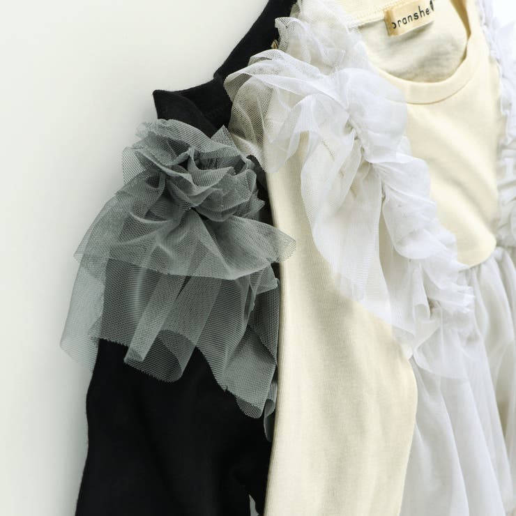 チュール レイヤード風長袖Tシャツ ドッキング | ブランシェス | 詳細画像10