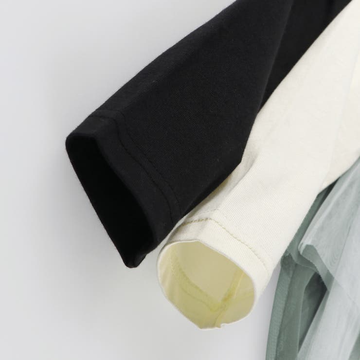 チュール レイヤード風長袖Tシャツ ドッキング | ブランシェス | 詳細画像11