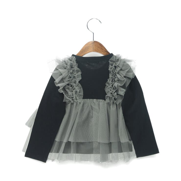 チュール レイヤード風長袖Tシャツ ドッキング | ブランシェス | 詳細画像14