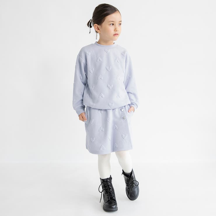 ハート総柄膨れジャガード スカート/セットアップ可/女の子/キッズ/150cm | ブランシェス | 詳細画像3 