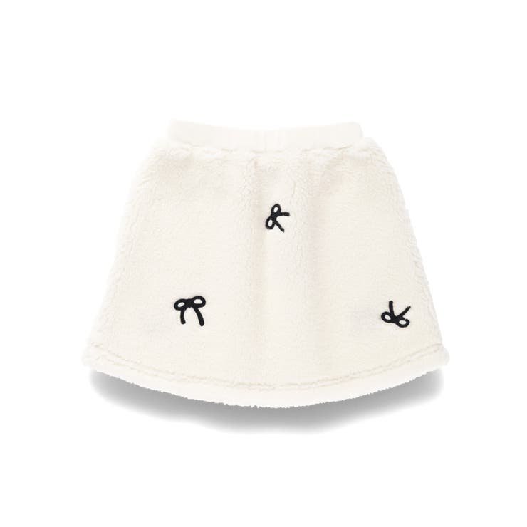 リボン総柄刺しゅうボア スカート セットアップ可 | ブランシェス | 詳細画像5 