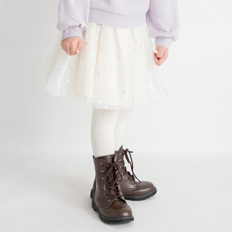 アイボリー | 箔プリント チュール スカート/キッズ/女の子/プリンセス/L | ブランシェス