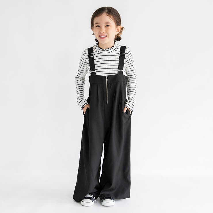 ブラック | 【プチレディ】ハイウエスト サロペット 150cm | ブランシェス