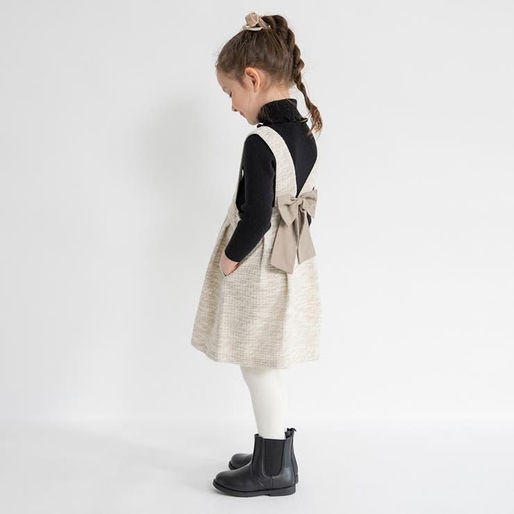 アイボリー | ラメツイードジャンパースカート キッズ 女の子 | ブランシェス