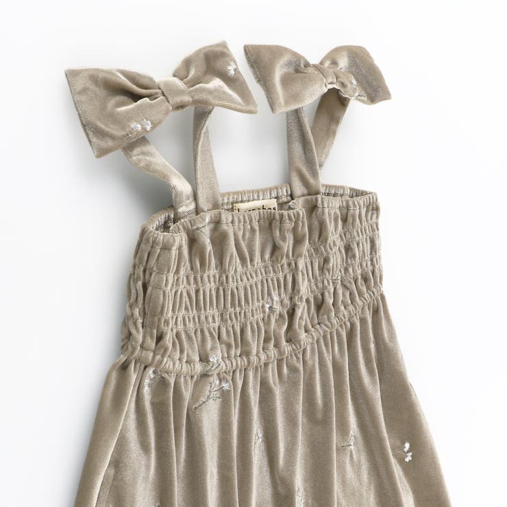 花柄刺しゅうベロア ジャンパースカート キッズ | ブランシェス | 詳細画像7 