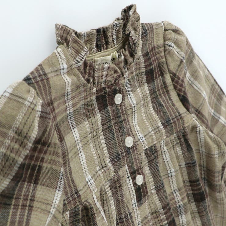 チェック柄胸切替ワンピース/150cm/女の子/起毛 | ブランシェス | 詳細画像10 