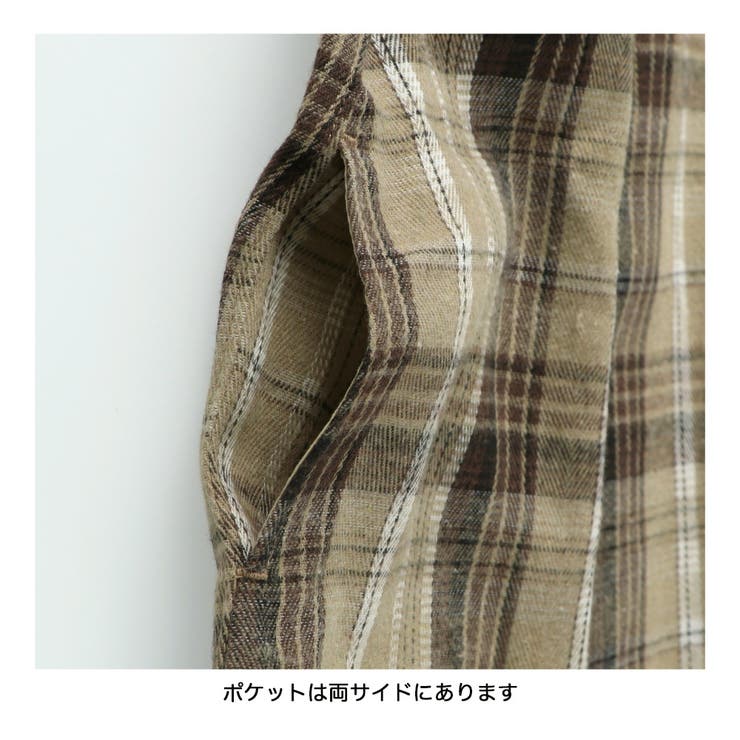 チェック柄胸切替ワンピース/150cm/女の子/起毛 | ブランシェス | 詳細画像13 