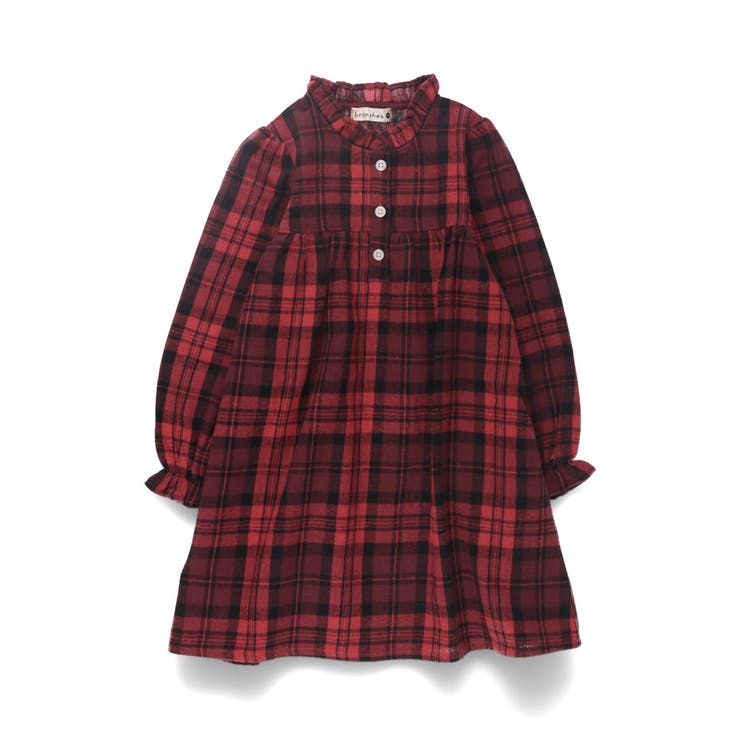 チェック柄胸切替ワンピース/150cm/女の子/起毛 | ブランシェス | 詳細画像2 