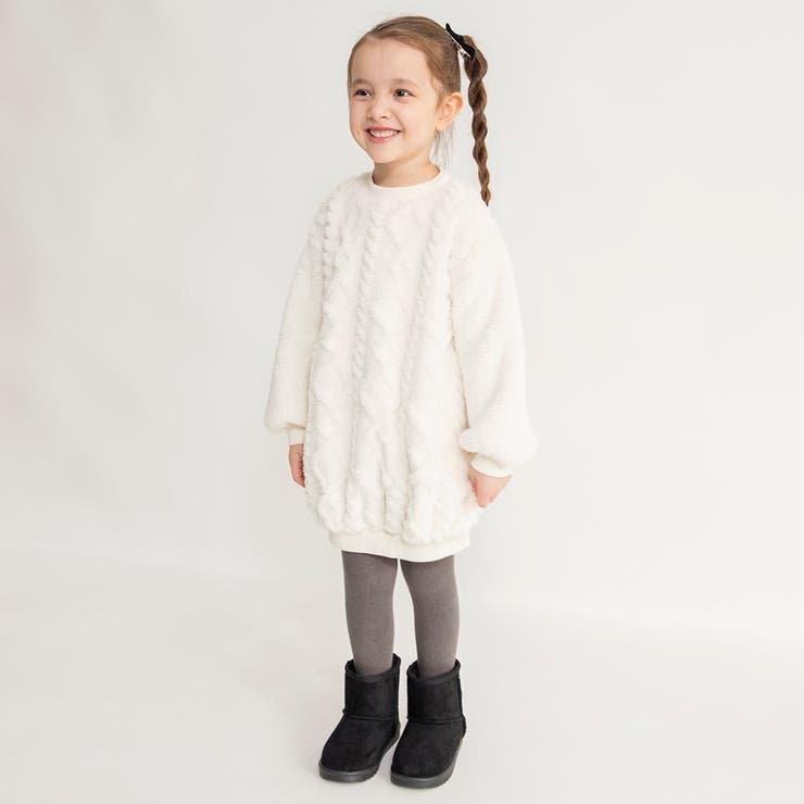 アソート ボア ワンピース/150cm/女の子/キッズ/あったか/ファー/花柄 | ブランシェス | 詳細画像3 