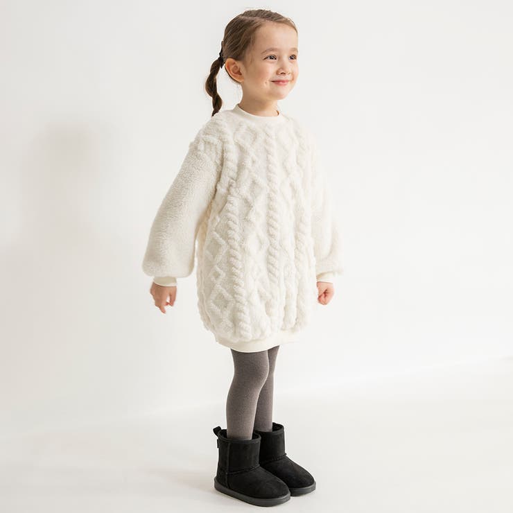 アソート ボア ワンピース/150cm/女の子/キッズ/あったか/ファー/花柄 | ブランシェス | 詳細画像4 