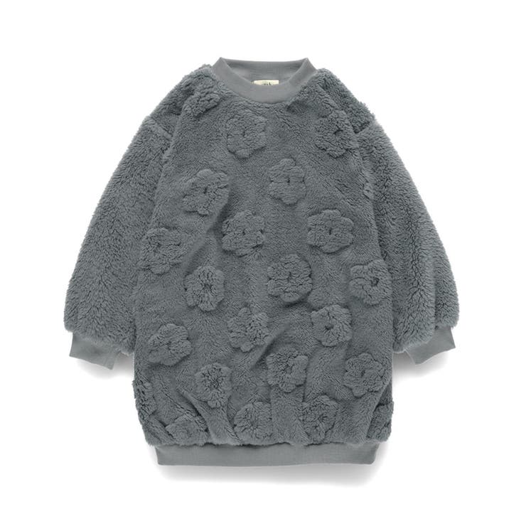 チャコールグレー | アソート ボア ワンピース/150cm/女の子/キッズ/あったか/ファー/花柄 | ブランシェス