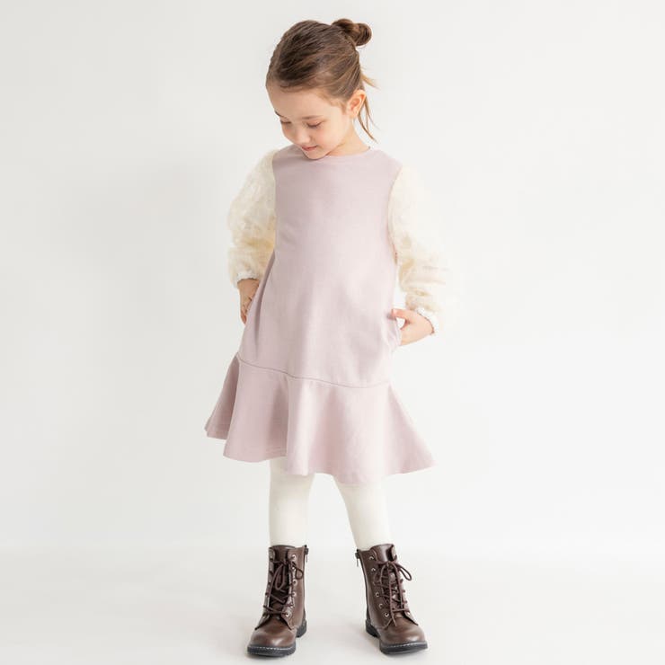 ふんわり袖ワンピース/150cm/女の子/キッズ | ブランシェス | 詳細画像3 