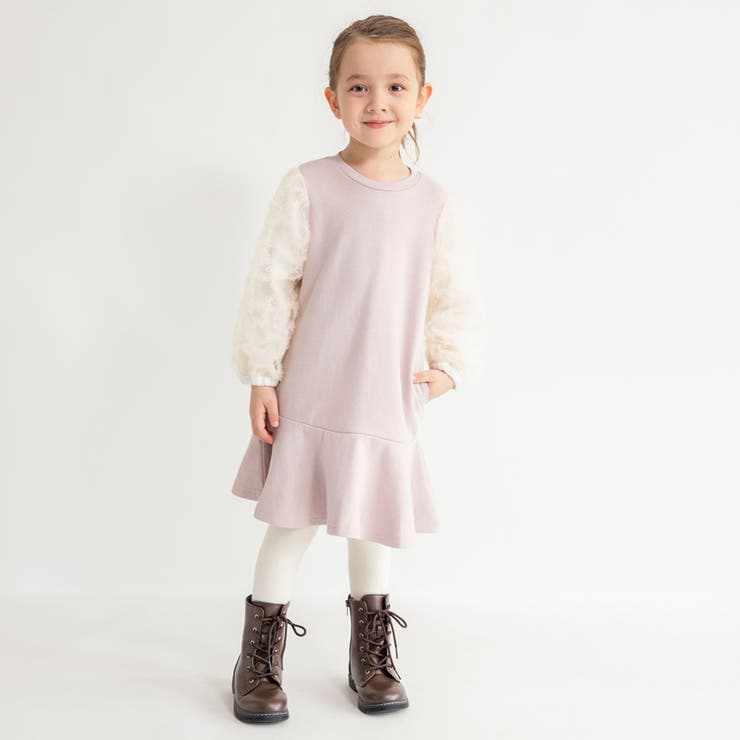 ピンク | ふんわり袖ワンピース/150cm/女の子/キッズ | ブランシェス