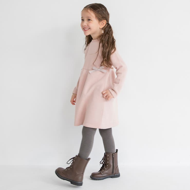 【あったか】ウエスト リボン裏起毛ワンピース/キッズ/女の子/150cm | ブランシェス | 詳細画像3 