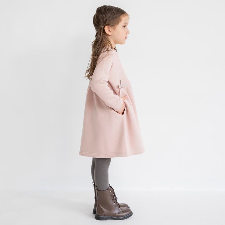 【あったか】ウエスト リボン裏起毛ワンピース/キッズ/女の子/150cm | ブランシェス | 詳細画像4 