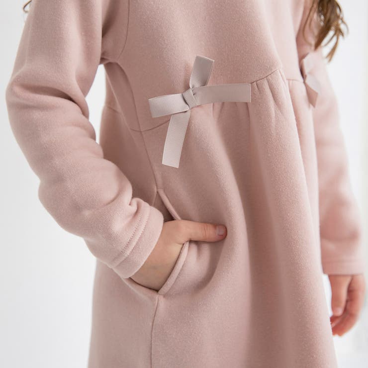 【あったか】ウエスト リボン裏起毛ワンピース/キッズ/女の子/150cm | ブランシェス | 詳細画像6 