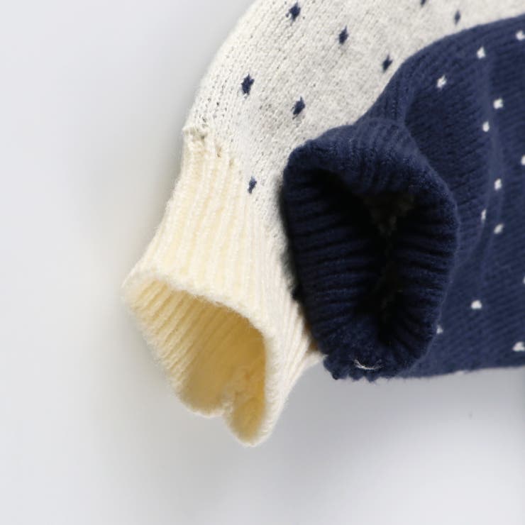 【マシンウォッシャブル】ノルディック風ハート柄ニットワンピース | ブランシェス | 詳細画像8 