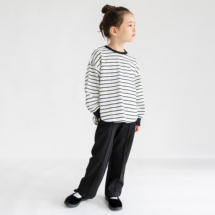 センタープレス風ロングパンツ/150cm/女の子/ワイドパンツ | ブランシェス | 詳細画像9 