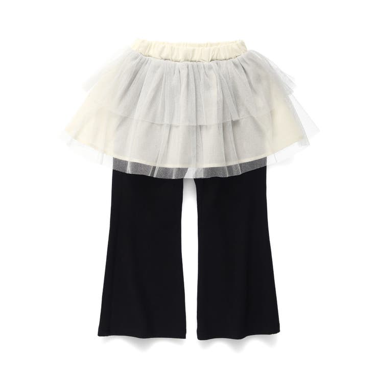 ライトグレー | チュール付きスカッツ スカート フレアパンツ | ブランシェス