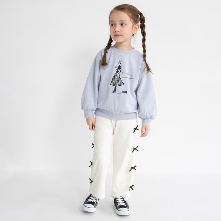 【あったか】サイド リボン裏シャギー パンツ | ブランシェス | 詳細画像3 