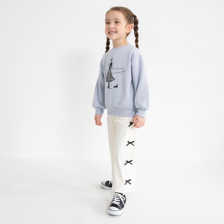 【あったか】サイド リボン裏シャギー パンツ | ブランシェス | 詳細画像4 