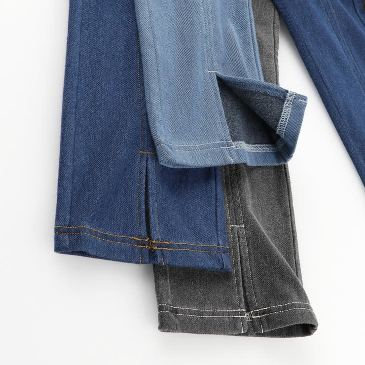 スリット入りフレア裏起毛パンツ デニム ロングパンツ | ブランシェス | 詳細画像28 