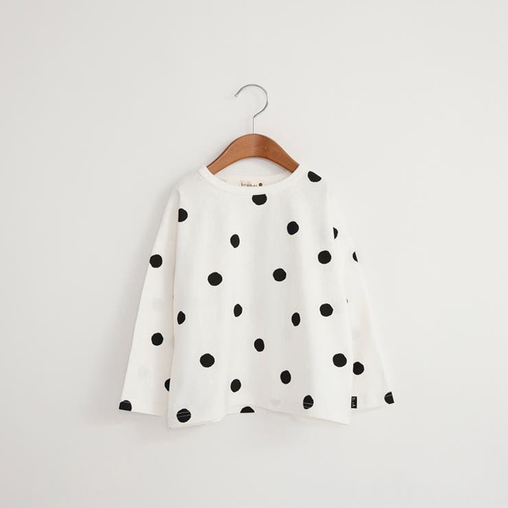 91:ドット柄オフ | 【b.+A】金子綾/長袖Tシャツ | ブランシェス