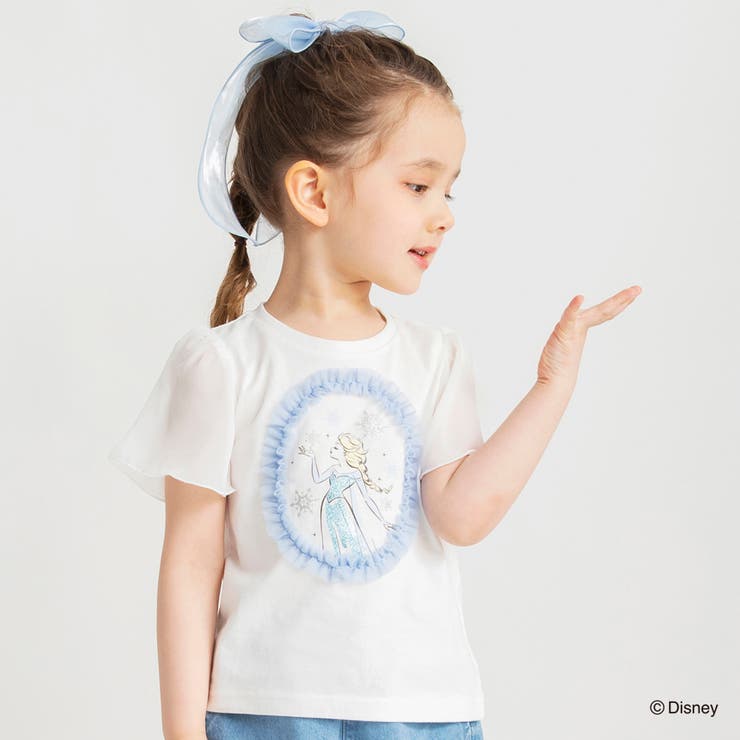 オフホワイト | 【DisneyCollection ディズニーコレクション】フリルモチーフ半袖T… | ブランシェス