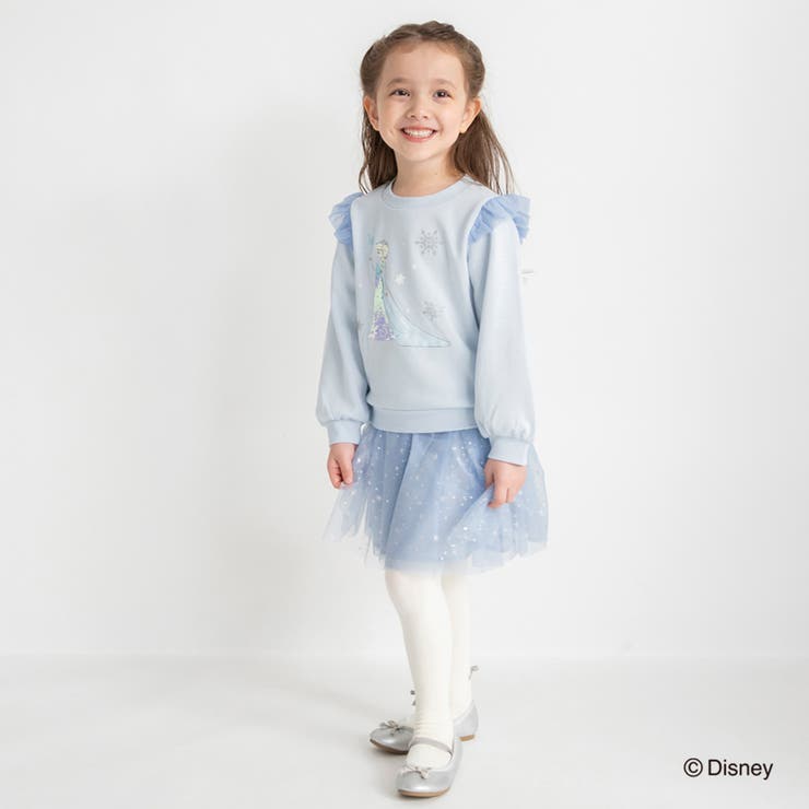 裏起毛スパンコール付きトレーナー エルサ アリエル | ブランシェス | 詳細画像14 