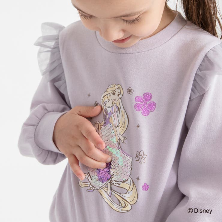 裏起毛スパンコール付きトレーナー エルサ アリエル | ブランシェス | 詳細画像25 