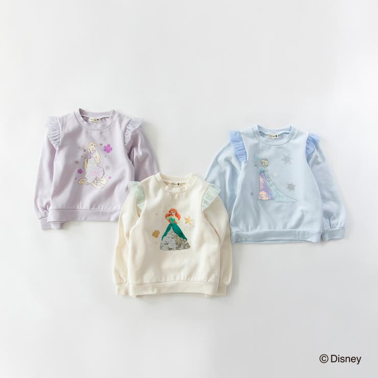 裏起毛スパンコール付きトレーナー エルサ アリエル | ブランシェス | 詳細画像29 