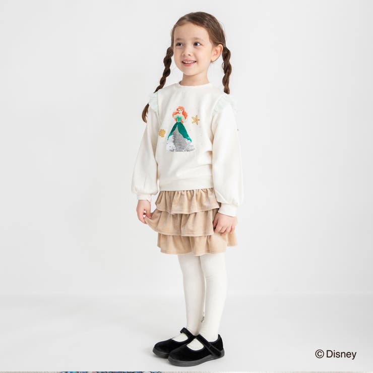 裏起毛スパンコール付きトレーナー エルサ アリエル | ブランシェス | 詳細画像3 