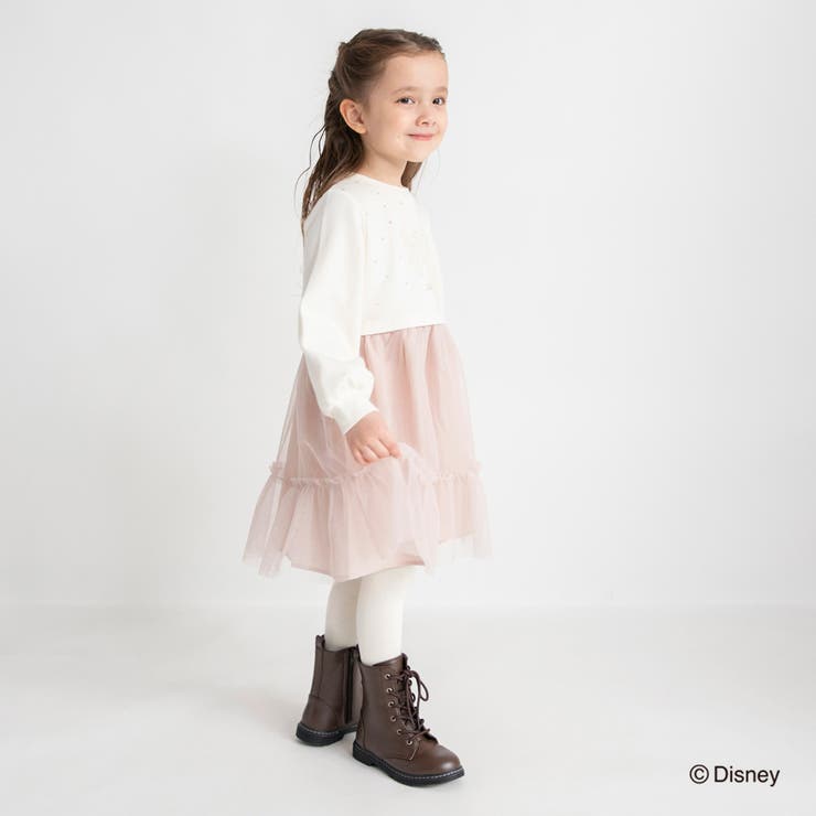 裏起毛チュール ドッキング ワンピース | ブランシェス | 詳細画像11 