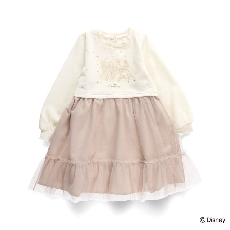 裏起毛チュール ドッキング ワンピース | ブランシェス | 詳細画像9 