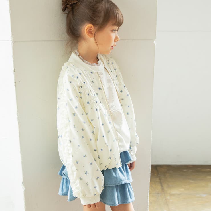 肩フリルシャーリング ジャケット キッズ | ブランシェス | 詳細画像8 