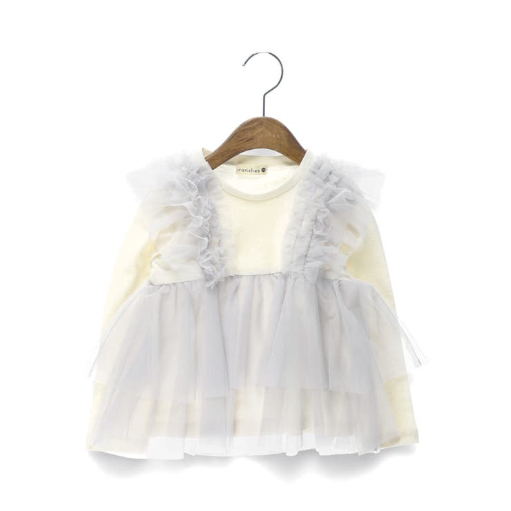 チュールレイヤード風長袖Tシャツ | ブランシェス | 詳細画像2 