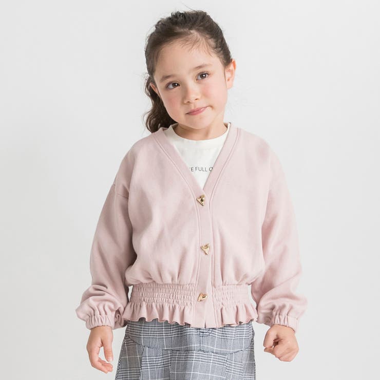 ピンク | ハート釦カーディガン | ブランシェス