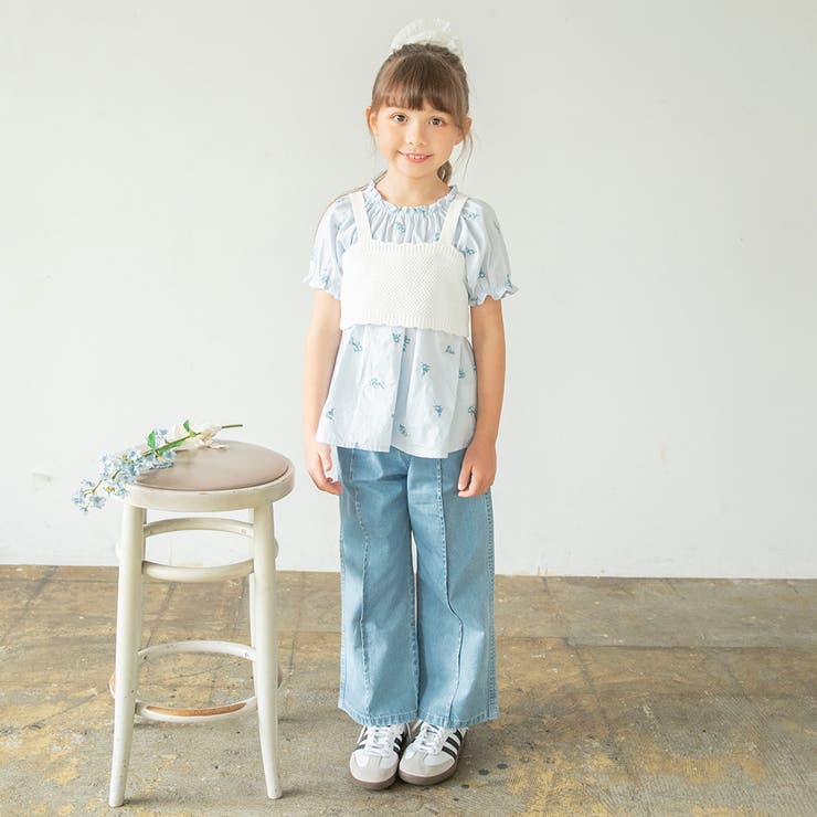 デニムワイドパンツ | ブランシェス | 詳細画像3 