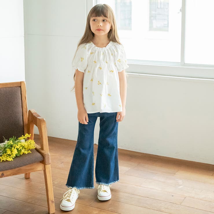 裾フリンジフレアデニムパンツ | ブランシェス | 詳細画像14 