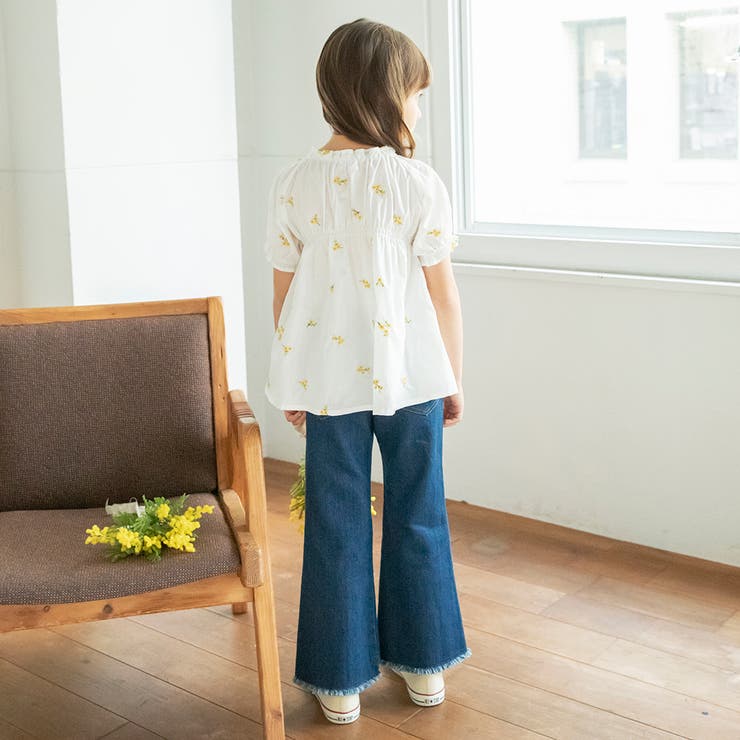 裾フリンジフレアデニムパンツ | ブランシェス | 詳細画像15 