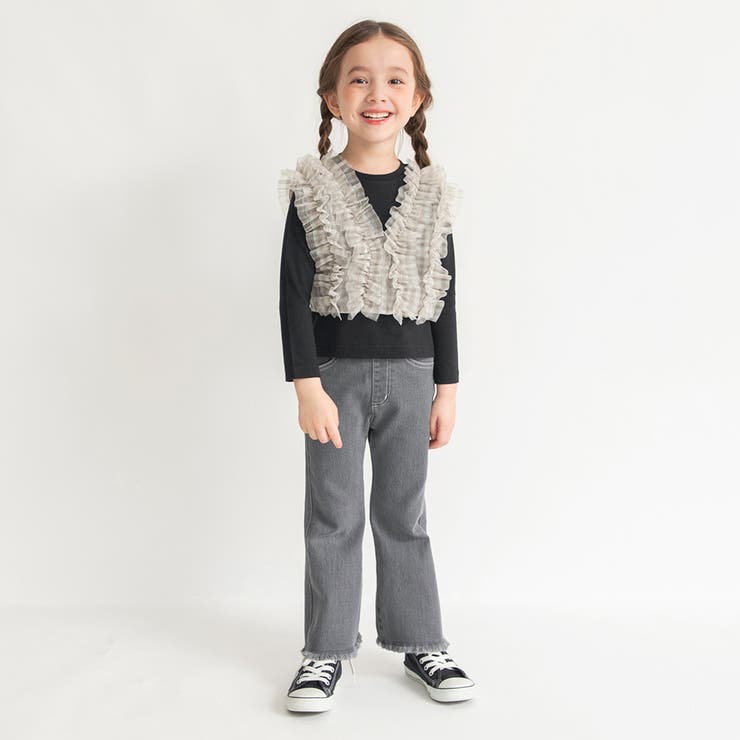 裾フリンジフレアデニムパンツ | ブランシェス | 詳細画像21 