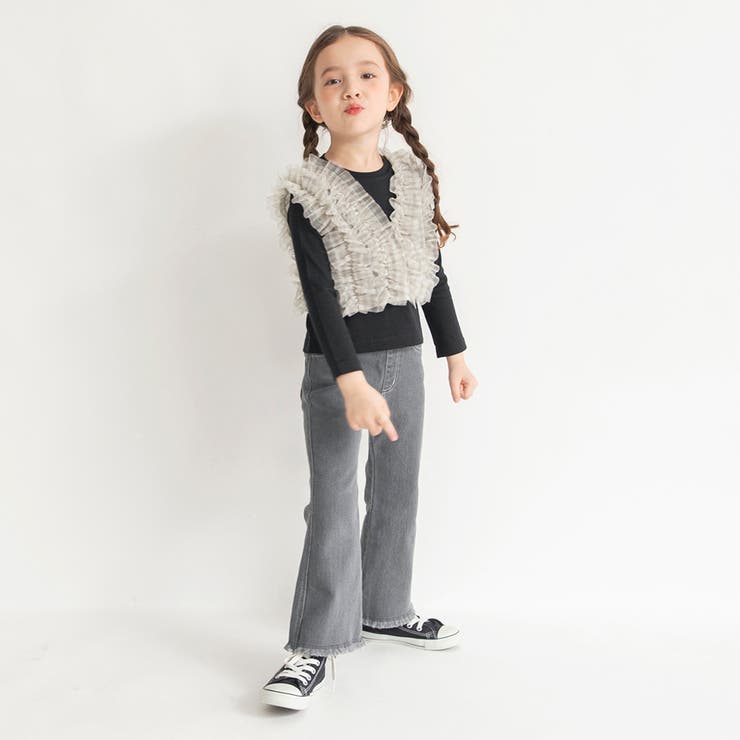 裾フリンジフレアデニムパンツ | ブランシェス | 詳細画像23 