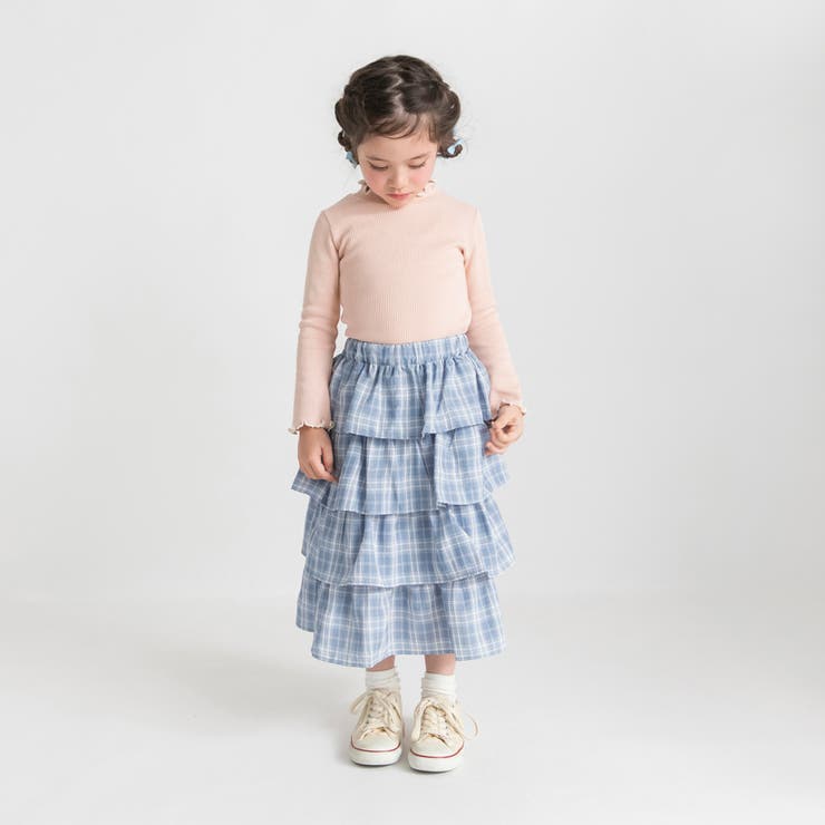 チェックティアードロングスカート | ブランシェス | 詳細画像4 