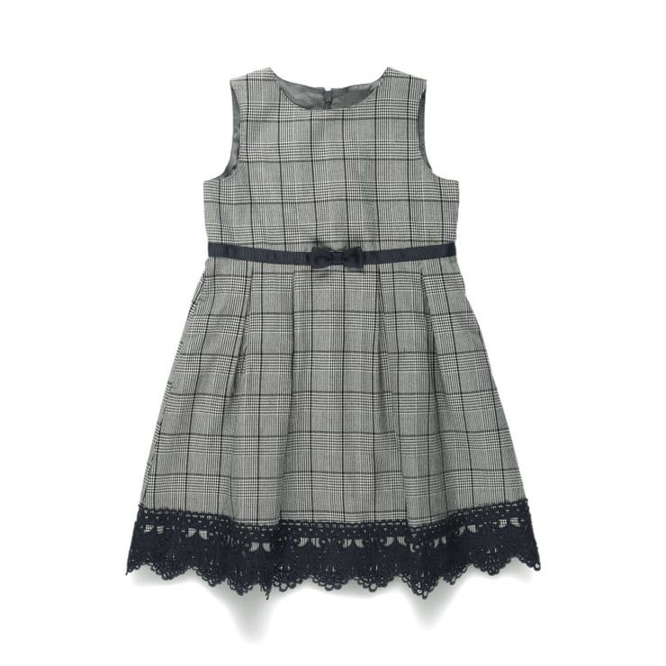 グレンチェック裾レース ワンピース 入園 | ブランシェス | 詳細画像2 
