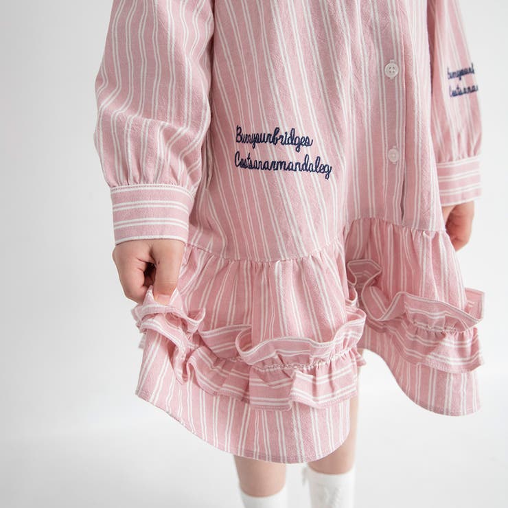 【おそろい】ストライプ柄ロゴ刺しゅうワンピース キッズ 女の子 | ブランシェス | 詳細画像17 